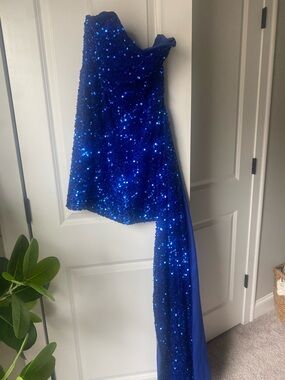 nasty gal blue sequin dress Blue Plus Size Sequin Star And Heart Mini Dress